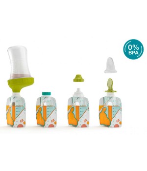 Набор для кормления Foodii kit (бутылочка+10 пакетиков) (A004616)